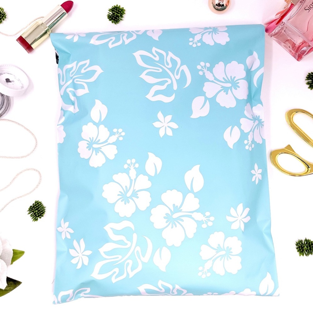 🌊 20 Designer blue Hawaiian Poly Mailers 10 x 13 inch